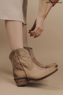 Moda in Pelle Bettsie Ankle Western White Boots (Q75243) | AED771