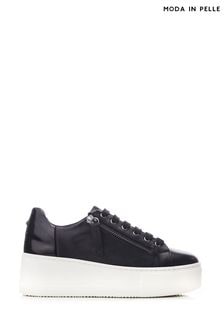 Moda in Pelle Amaritza Slab Sole Lace up Trainers with Zip (Q75279) | ₪ 548