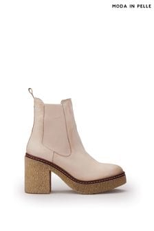 Moda in Pelle Natural Breeanna Short Platform Crepe Heels Boots (Q75332) | ₪ 699