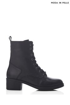 Черный - Moda In Pelle кожаные ботильоны на шнуровке Calia (Q75392) | €197