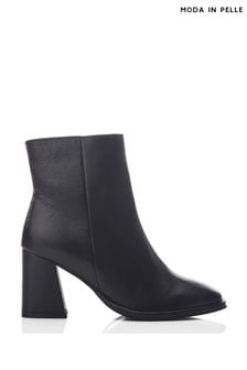 Črna - Moda In Pelle Kalinda Flexi Sole Block Heel Ankle Boots (Q75465) | €147