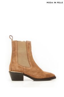 Naravna - Moda In Pelle Kaela Pointed Block Heel Chelsea Boots (Q75480) | €158