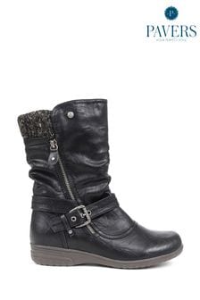 Pavers Slouch Calf Boots (Q75676) | SGD 93