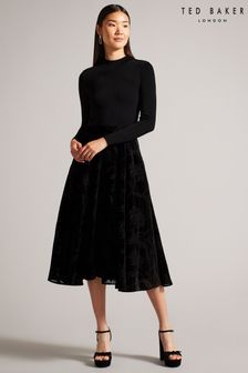 Čierne úpletové šaty s dlhými rukávmi Ted Baker Julyiet (Q75768) | €301