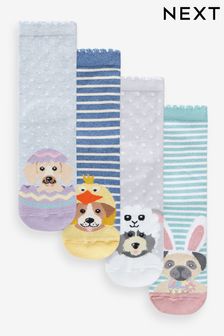 Ostern/Hunde - Knöchelhohe Socken, 4er-Pack (Q76186) | 15 €