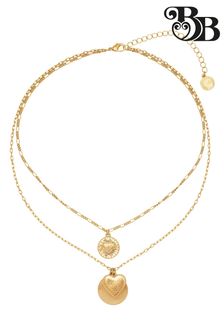 قلادة من عدة طبقات بلون ذهبي محفورة بعبارة "Love Hearts" من Bibi Bijoux (Q76226) | 124 ر.ق