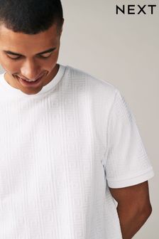 Weiß - Strukturiertes T-Shirt (Q76233) | 36 €