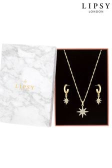 Lipsy Jewellery Gold Tone Celestial Y Drop Necklace And Earrings Set (Q76565) | €16