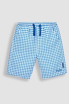 Cobalt Blue - Jojo Maman Bébé Gingham Swim Shorts (Q76593) | kr290