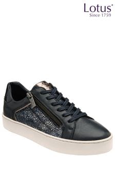 Lotus Leather Casual Zip-Up Trainers
