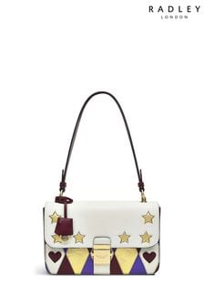 Radley London White Hanley Close - Harlequin Medium Flapover Shoulder Bag (Q76679) | OMR124