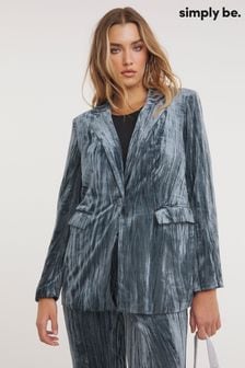 Серый велюровый пиджак Simply Be (Q76702) | €30