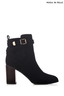 Moda in Pelle Marilena Block Heel Smart Ankle Boots With Double Cross Strap (Q76870) | €85