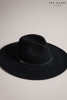 Czarny - Ted Baker Abbiea Tan Buckle Felt Hat (Q76922) | 172 zł