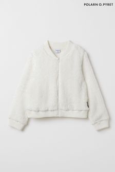 Polarn O Pyret Cosy Teddy Fleece White Jacket (Q76996) | $77