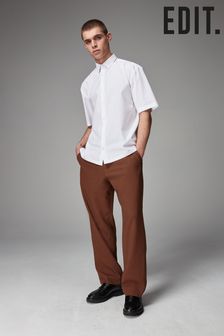 Sivkasto rjava - Edit Relaxed Twill Trousers (Q77000) | €32