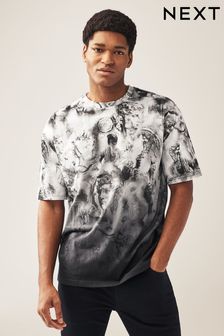 De hombre Negro Regular Vacaciones Cuello redondo Tops Next