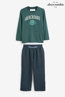 Abercrombie & Fitch Pyjama en flanelle verte (Q77054) | €24