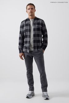 French Connection Large Gingham Flannel Long Sleeve Shirt