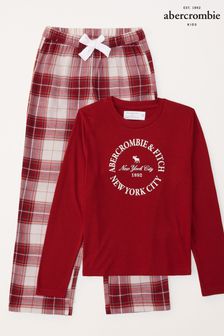 Abercrombie & Fitch Red Flannel Pyjamas (Q77094) | kr545