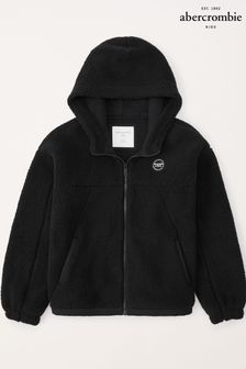 Abercrombie & Fitch Hooded Fleece Black Hoodie (Q77095) | €30