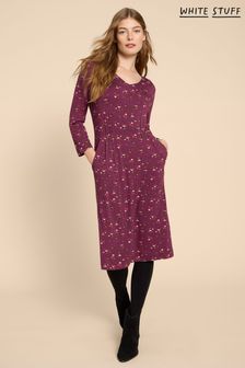 White Stuff Purple Tallie Eco Vero Jersey Dress (Q77194) | €46