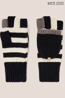 White Stuff Knitted Flip Black Mittens (Q77371) | BGN70