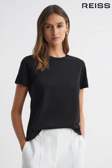 黑色 - Reiss Betty棉質圓領T恤 (Q77393) | NT$1,680
