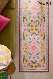 Pink Washable Bettie Floral Runner (Q77429) | $67 - $96