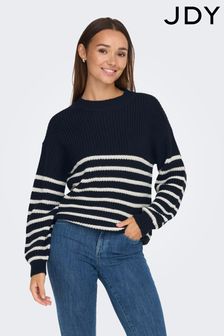 JDY Blue Colourblock Stripe Knitted Jumper (Q77440) | €16