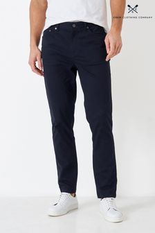 Crew Clothing Company Navy Blue Cotton Slim Casual Trousers (Q77444) | €26