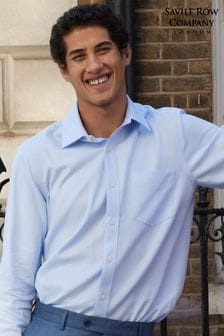 Голубая классическая рубашка с одними манжетами Savile Row Company (Q77776) | €73