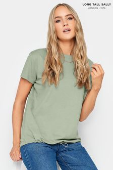 ירוק - חולצת טי כותנה ארוך וגבוה עם שורות נפש מבית Long Tall Sally. (Q77917) | ‏96 ‏₪