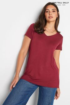 Long Tall Sally Purple Basic V-Neck Top (Q77918) | 94 QAR