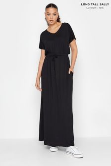 Long Tall Sally Black Tie Waist Maxi Dress (Q77933) | OMR18