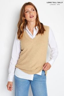 Long Tall Sally Natural Knitted Vest Top (Q77968) | AED60