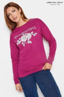 Long Tall Sally Pink Flower Print Sweatshirt (Q77978) | €14