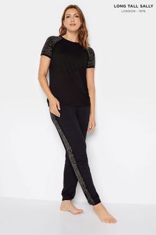 Long Tall Sally Grey Black Raglan T-Shirt (Q77981) | AED111