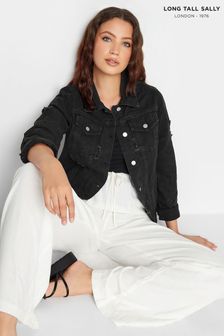 Черный - Потертая джинсовая куртка Long Tall Sally (Q77982) | €66