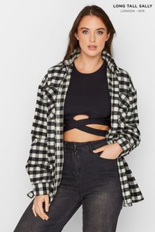 Long Tall Sally Black Checked Shacket (Q77994) | €61