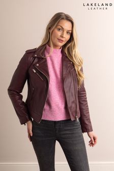 בצבע בורדו - ז'קט אופנוענים מעור של Lakeland Leather דגם Grasmere (Q78267) | ‏1,001 ‏₪