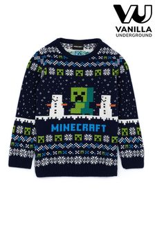 Синий Minecraft - Детский рождественский джемпер Vanilla Underground (Q78561) | 19 710 тг