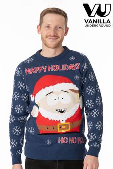 Vanilla Underground Blue South Park Mens Christmas Jumper (Q78570) | €72