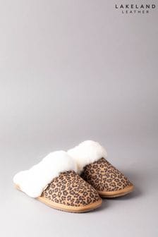 Lakeland Leather Ladies Sheepskin Sliders Brown Slippers (Q78614) | ￥10,570