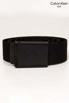 Calvin Klein Golf Monogram Buckle Black Belt (Q78689) | kr260