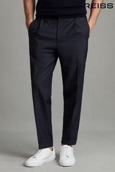 Reiss Navy Brighton Relaxed Drawstring Trousers with Turn-Ups (Q78775) | kr2 530