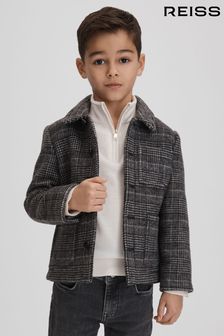 Reiss Covert格紋排扣外套式襯衫 (Q78840) | NT$3,480