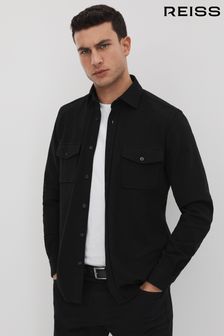 黑色 - Reiss Ragan織紋排扣襯衫 (Q78841) | NT$6,600