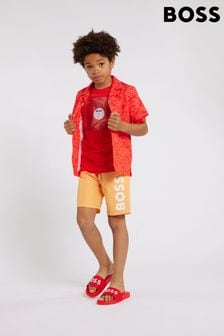 橘色 - BOSS標誌泳褲 (Q78850) | NT$2,520 - NT$2,990