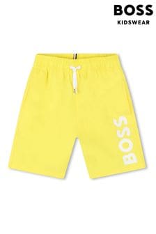 BOSS Yellow Logo Swim Shorts (Q78857) | OMR28 - OMR33